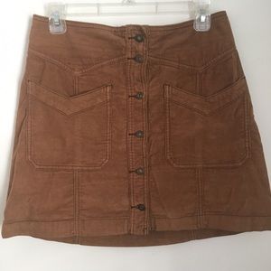 Free People camel corduroy skirt